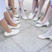 Image of nurses' shoes in a circle