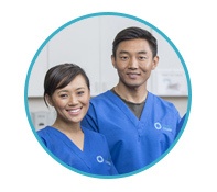 two nursing students smile for the camera and endorse the Unitek program