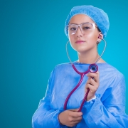 Nurse with stethoscope