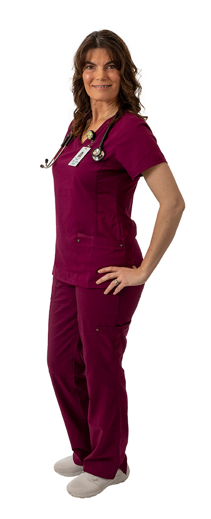 Enfermera sonriente con estetoscopio