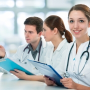Smiling medical professional