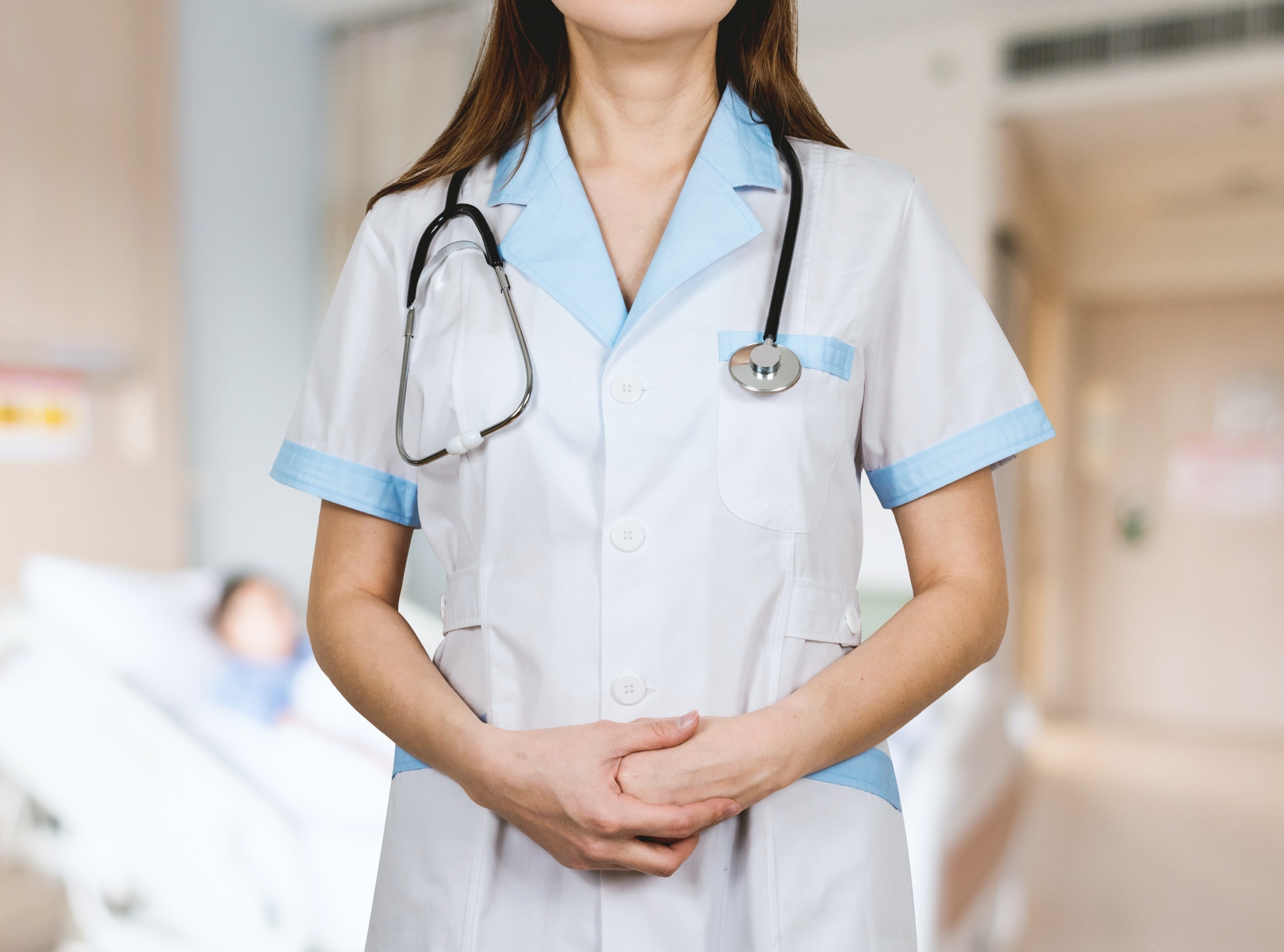 Nurse in a traditional uniform