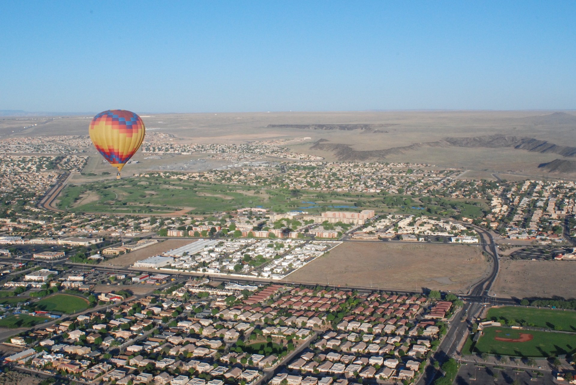 Air balloon over Albuquerque, New Mexico