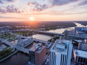 Vista aérea de Cedar Rapids, Iowa