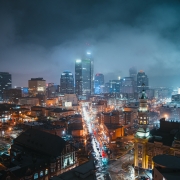 Night view of Indianapolis, Indiana