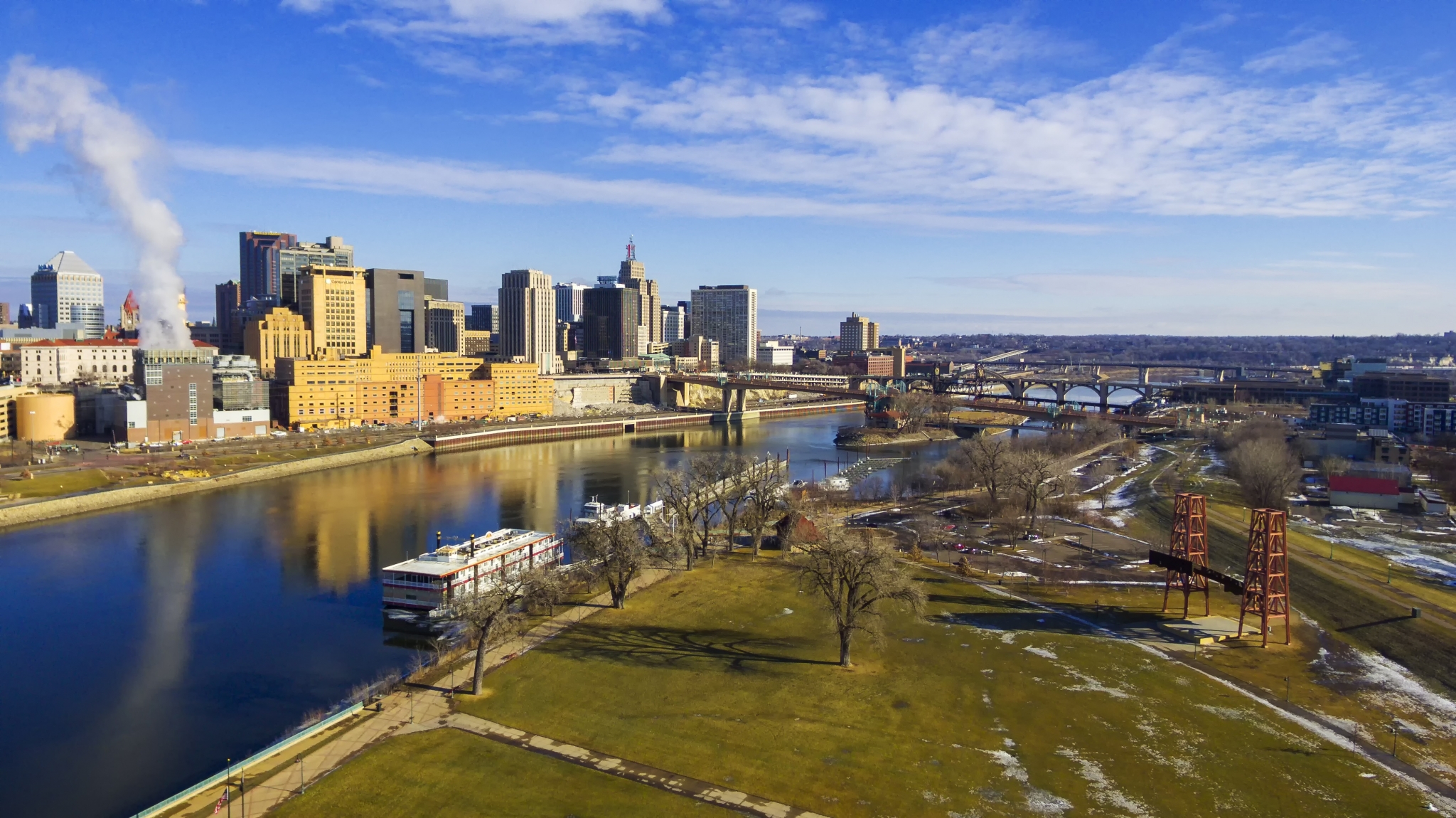 River view of Minneapolis – St. Paul