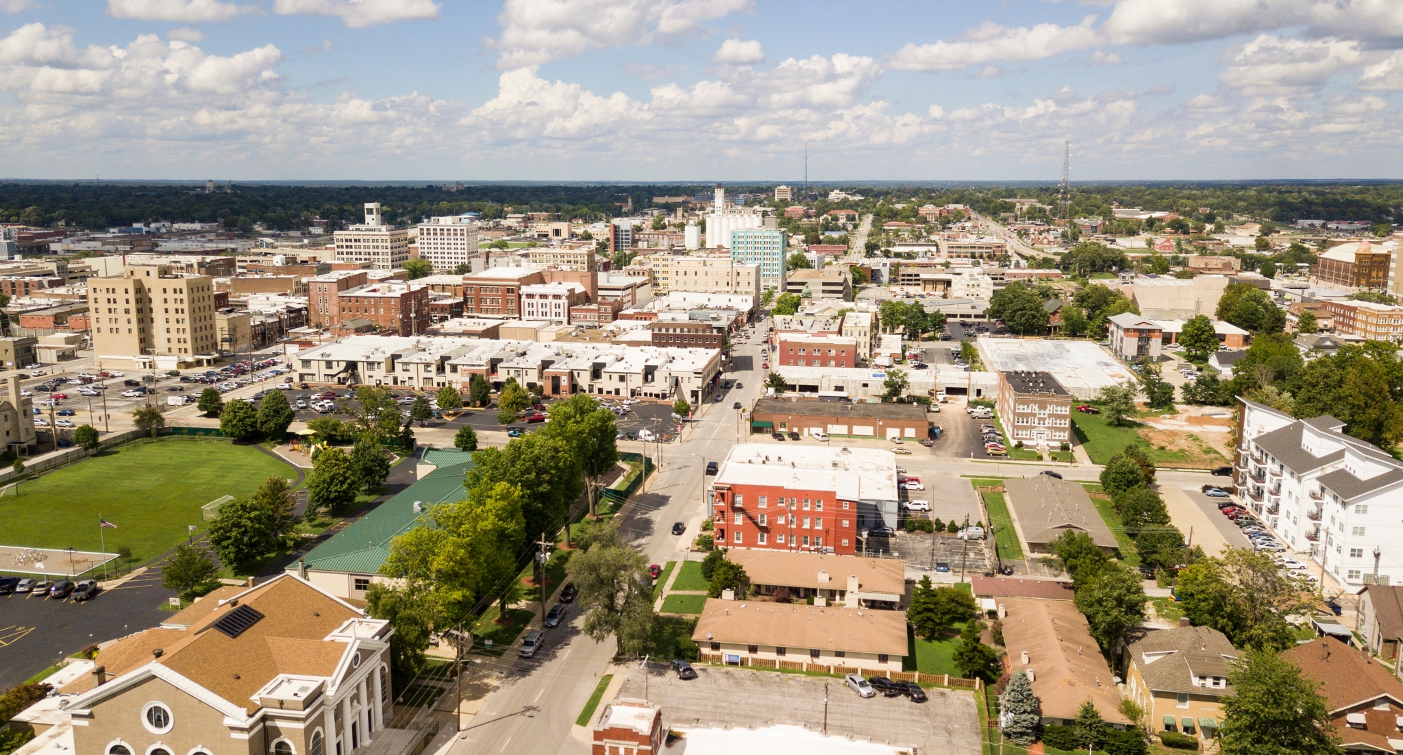 Aerial view of Springfield, Missouri