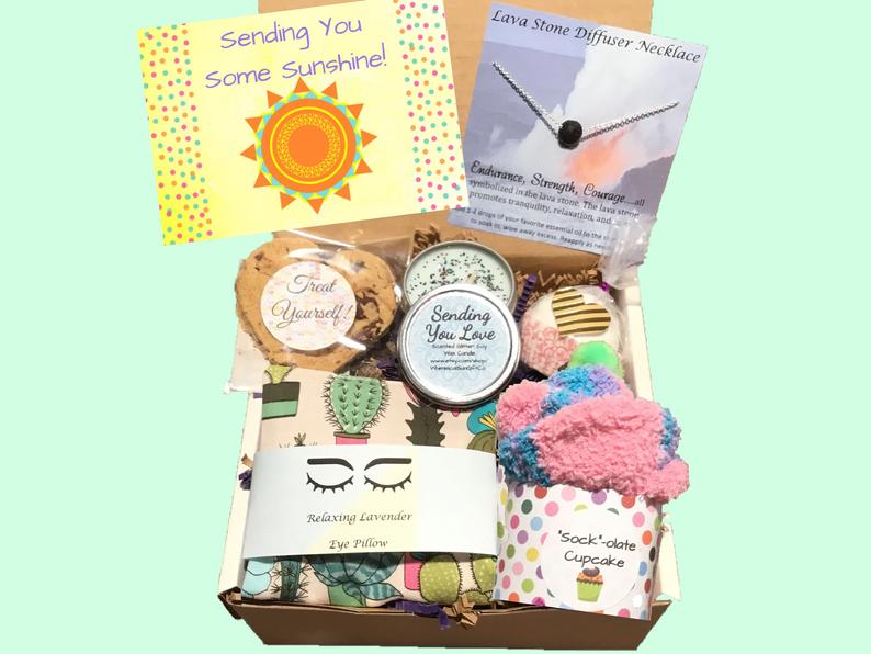 Box of self-care gifts