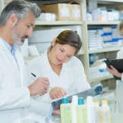 Healthcare team checking medical records
