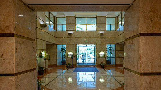 Beautiful lobby of Unitek College