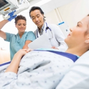 Medical team with patient