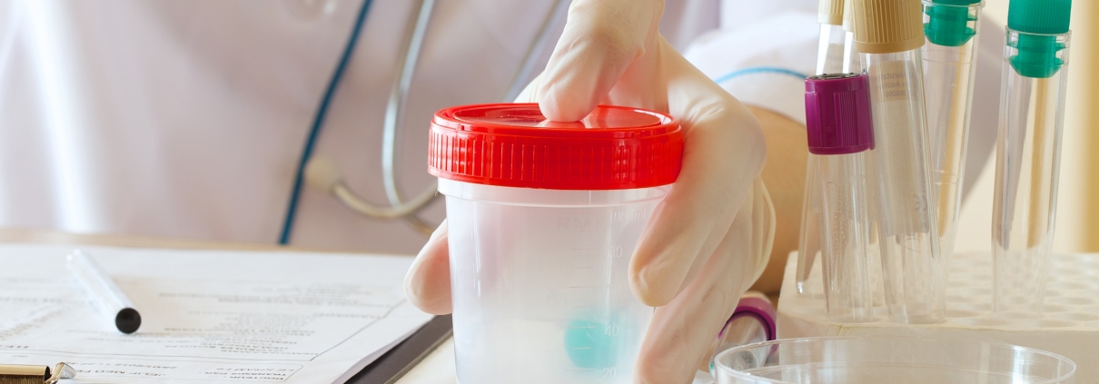 Medical professional collecting specimens