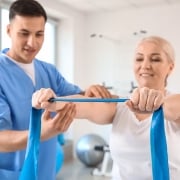Physical Therapist Assistant with a patient